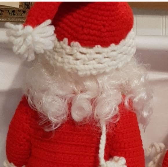 Vintage knitted Santa - Picture 3 of 3